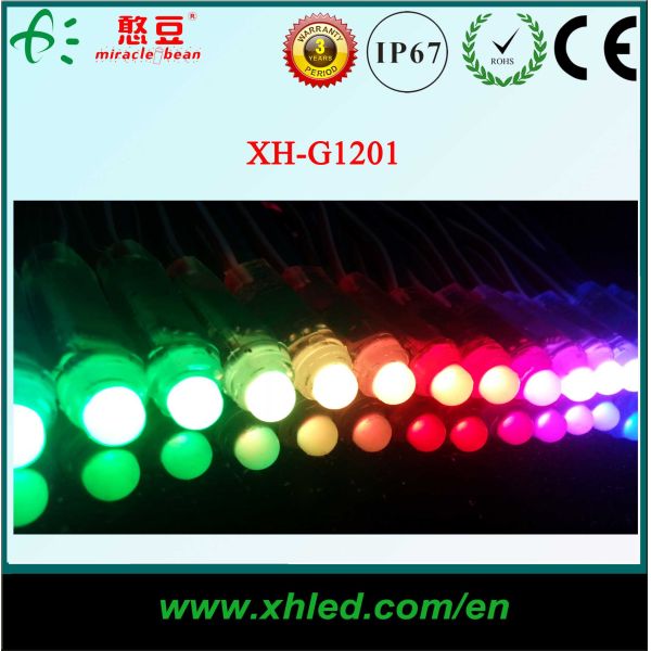 IP67 imperméabilisent le pixel polychrome de 12mm DC5V RVB LED pour annoncer l'éclairage