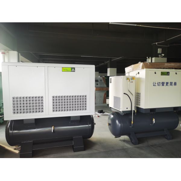 15KW 20HP 1.67m3/min 16 Bar Integrated Screw Air Compressor Mounted With Air Tank And Air Dryer