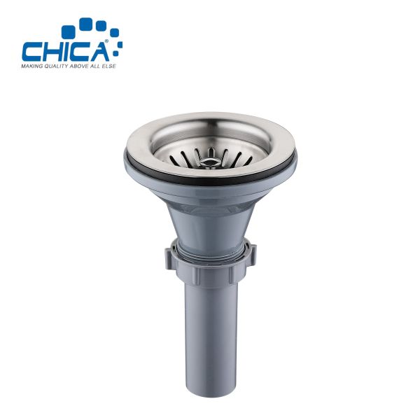 Kitchen Sink Drain Strainer Assembly with Basket Strainer,Sink Stopper, Stainless Steel Kitchen Sink Strainer Stopper