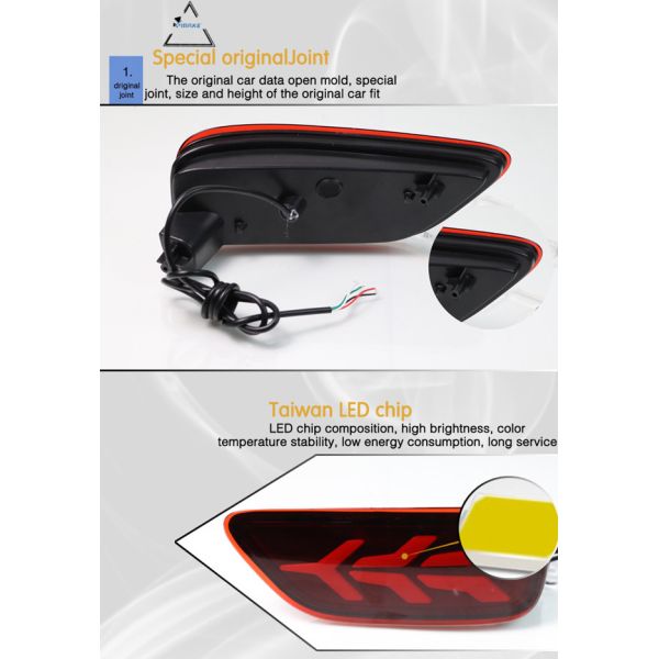 Brake Light Moving Turn Signal Light For Nissan Patrol 2012-2019 Rear Bumper Light