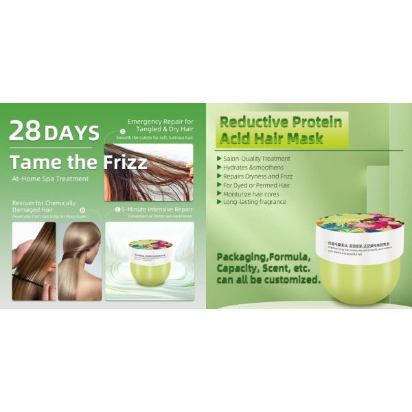 ZHISEJI 500ml Acid Nourish Hair Mask Smoothing Shine  Salon Use Bulk Wholesale OEM