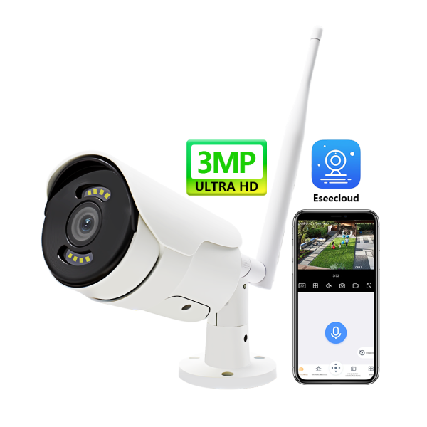 5MP Outdoor WiFi Security Camera, Eseecloud APP Remote Viewing, IP66 Weatherproof, Smart Motion Detection, Built-in Siren & Microphone, Dual Mode Night Vision Home Surveillance Camera