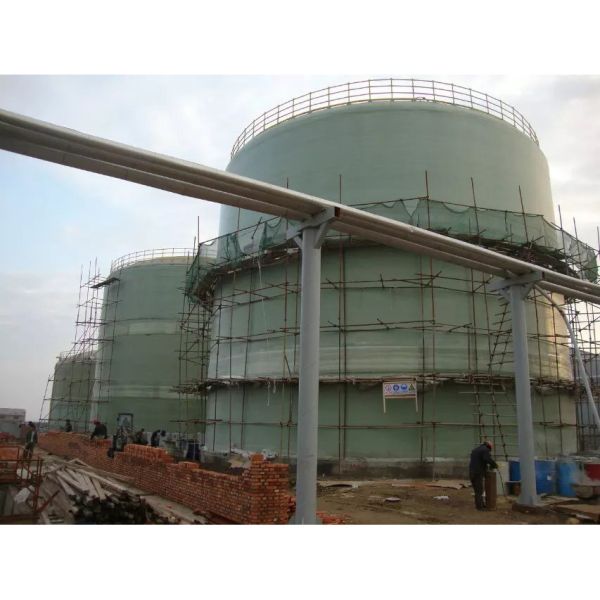Очистка сточных вод 1800mm антисептикового бака для хранения Frp цилиндрического перекрестная обветренная