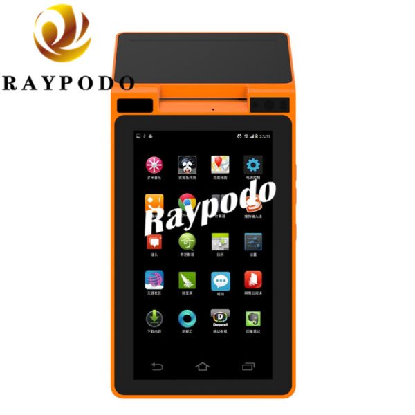 Dual Screen Personal Digital Assistant 7'' POS Terminal With NFC Thermal Receipt Printer