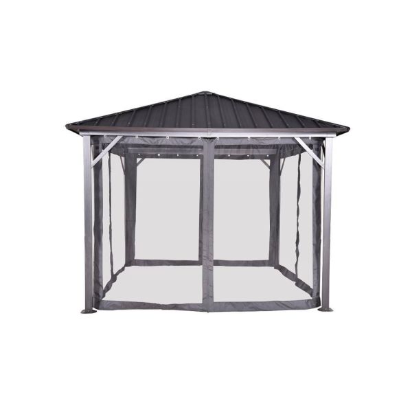 Sturdy 3*3*2.75m Iron Plate Gazebo for Pergolas Bridge Durable Features
