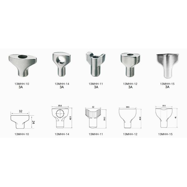 Custom Sanitary Fittings Heavy Duty Single Pin Clamp 13MHH 3A SS304 1.5