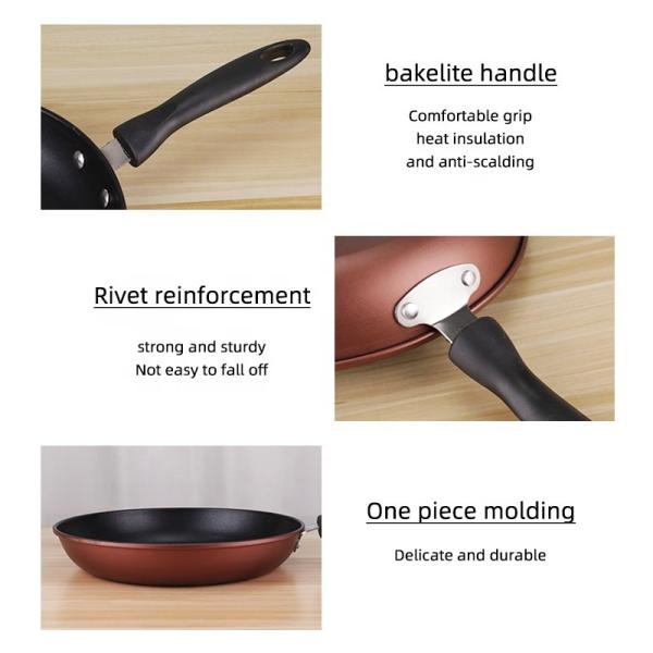 Multifunction Cookware Multi-size Cast Iron Fry Pans Non-stick Coating Frying Pan For Kitchen