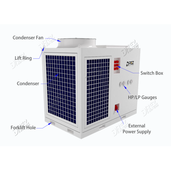 10HP Horizontal Portable Tent Air Conditioner High Efficiency Event Hall Use