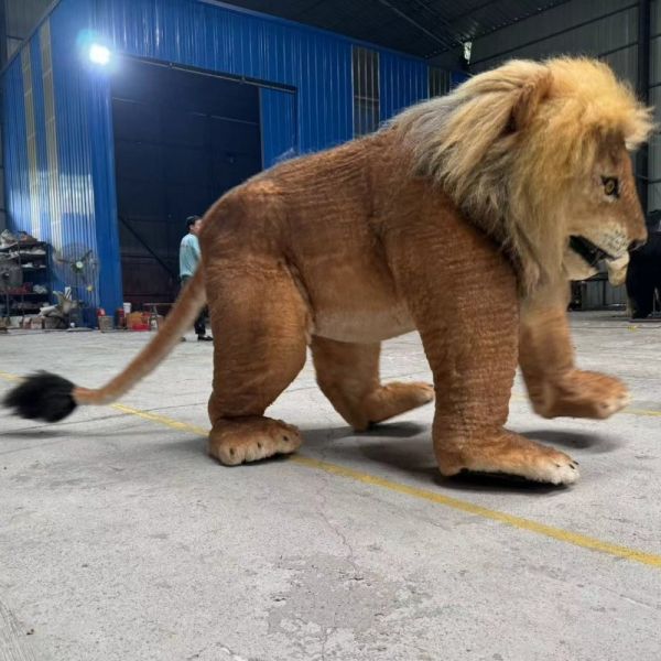 Theme Park Customized Realistic Animatronic Lion Costume Animal Suit