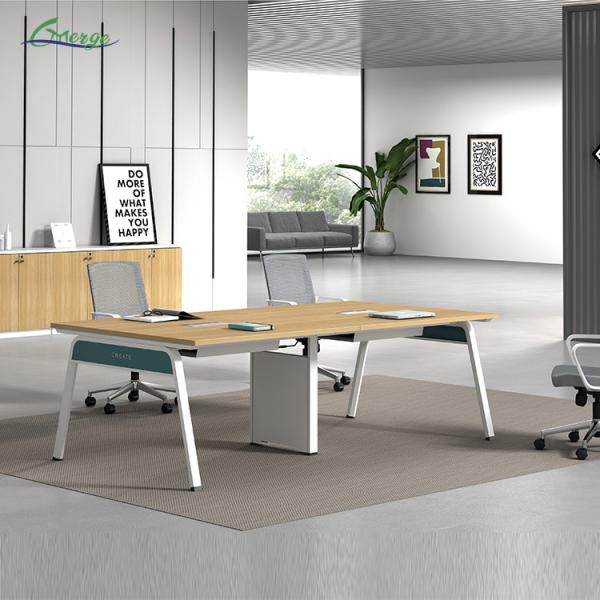 4 Compartments Space Office Workstation of Open Adjustable Shelves Designed for Open Spaces