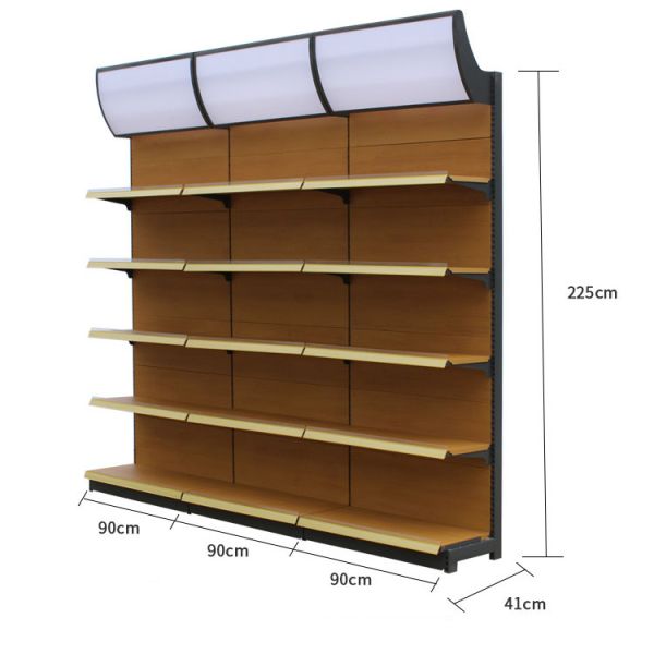 Advertising LED Box Storage Boutique Display Shelf for Morden Style Supermarket Racks