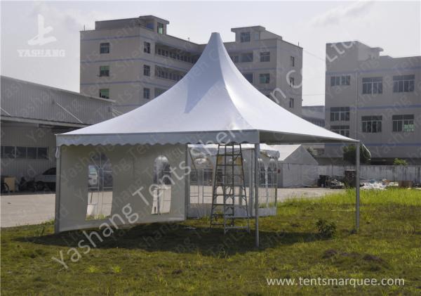 Extruded Aluminum Alloy Frame Outdoor High Peak Pole Tent Soft PVC Windows