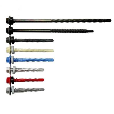 Hex Washer Head Stainless Steel 410 Color Match Corrugated Roofing Screws Hex Head Roofing Screws