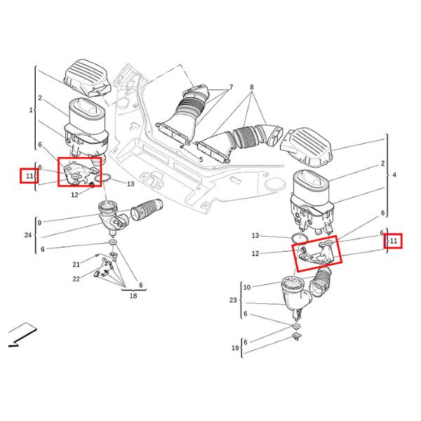 For Maserati Ghibli 2014-2017 Passenger Left & Right Front Headlamp Suport Bracket OEM 670038730
