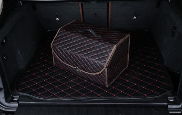 Waterproof Strong Patent Pu Leather Car Trunk Organizer  large trunk organizer