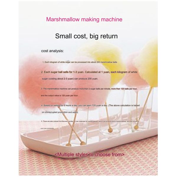 Easy-to- 220V Cotton Candy Machine with Adjustable Gas Wire Speed and 19 KG Capacity
