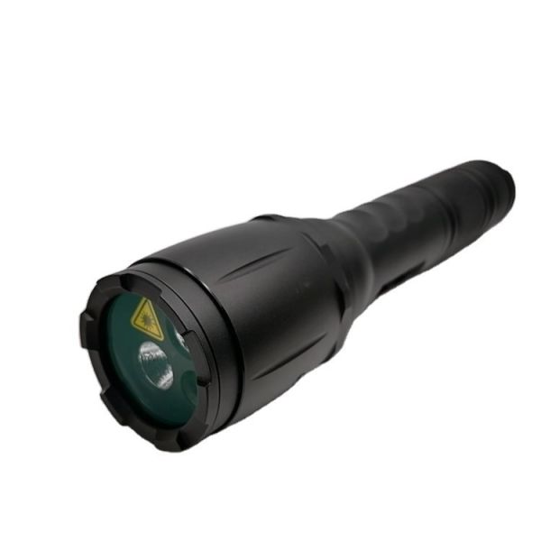 Lightweight Laser and LED Flashlight with 18650 Battery Wavelength 520nm Weight 0.8 KG