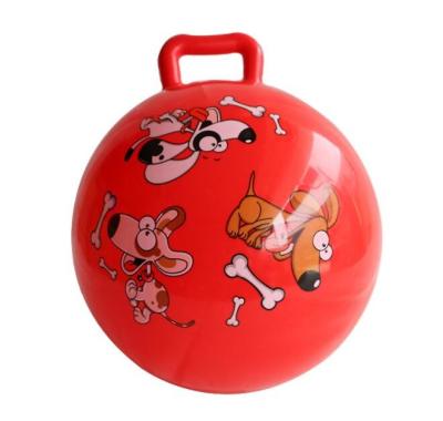 Bearing 100kg Bounce Space Hopper , Nontoxic Inflatable Bouncy Ball With Handle