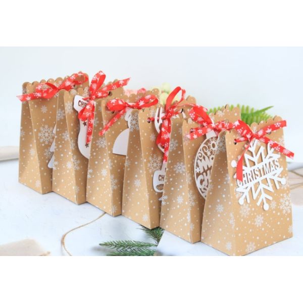 бумажный мешок упаковки еды рождества 250g Kraft бумажный для конфеты торта