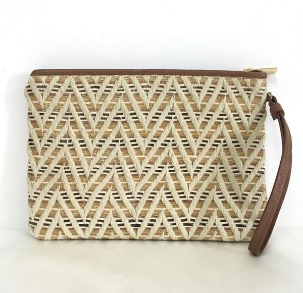 2016 summer new European and American fashion clutch bag woman knitting material