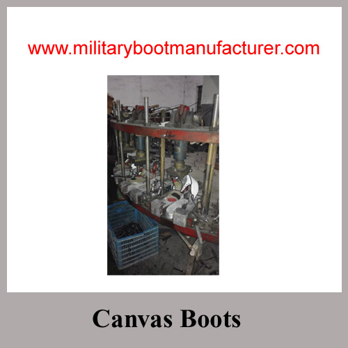 Wholesale China Made Camouflage Military Canvas Boots For Fireman