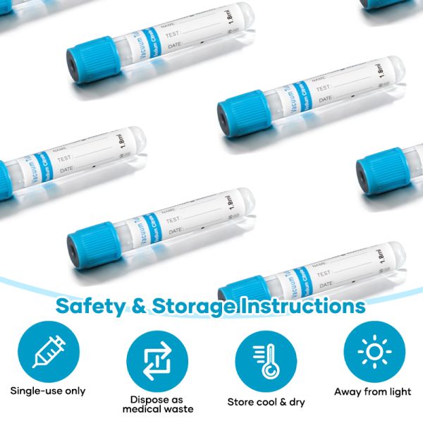 Light Blue Cap 3.2% Sodium Citrate PT Tube Transparent Body For Coagulation Test
