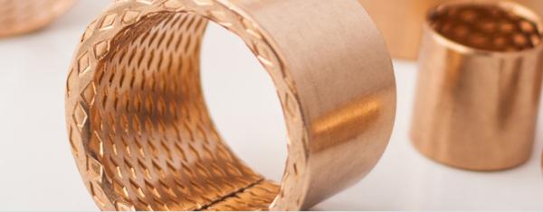 Wrapped Bronze Bushing,  Flanged Size lubrication pockets