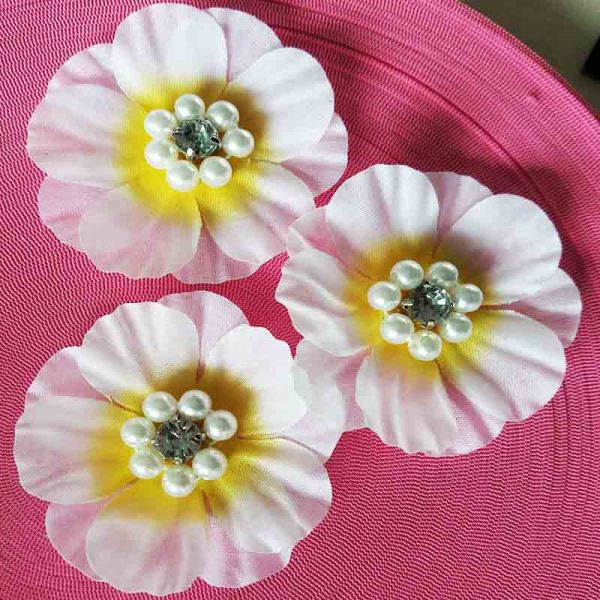 Pretty Korean Sheer Ribbon Flowers Garment Craft Handmade Flowers For Girls Dress