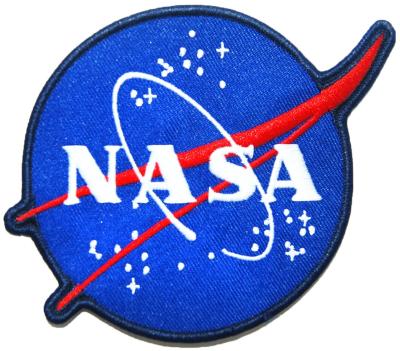 Sew On Custom Woven Badges Merrow Border Embroidery Nasa Badge