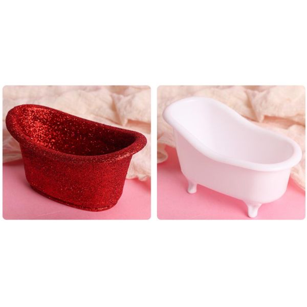 Anti Water Mini Plastic Bathtub Container Smooth Makeup Brush Container