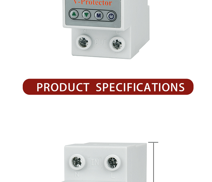 Din Rail Digital Electric Protection 63A 40A Adjustable Automatic Voltage Regulator Single Phase AC Current Made Copper PC