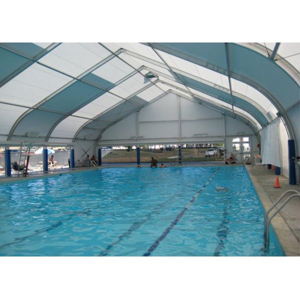 Large Pvc-Coated Aluminum Curve Roof Sporting Event Tents For Racing / Basketball / Badminton / Tennis Ball