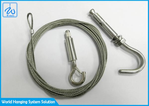 Free Sample 7x7 Or 7x19 Cable Suspension Kit ForTrack Lighting Drop Ceiling