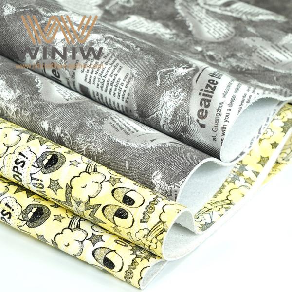 Artificial Synthetic Leather Fabric Microfiber PU Embossed Shoe Lining Material