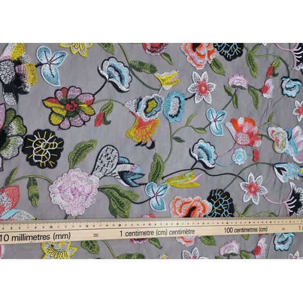 Французская флористическая Мулти покрашенная ткань шнурка для платья вечера и женского белья шнурка