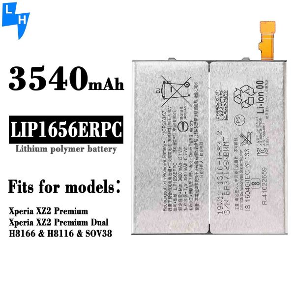 Stock Rechargeable LIP1656ERPC Li-ion Polymer Battery for Sony XZ2 Mobile 3540mAh 3.85V