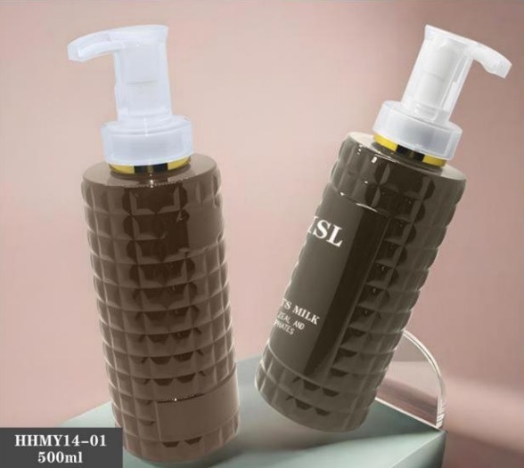 Customized Plastic Luxury Shampoo Bottles 500ml PET Bottle