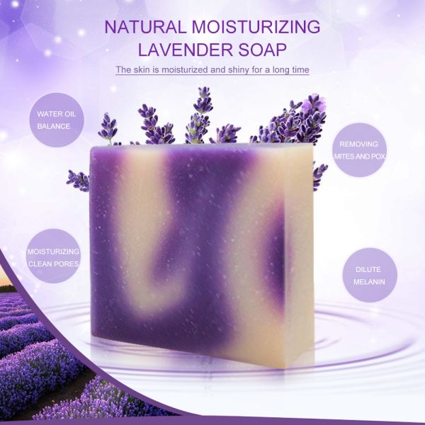 Herbal Organic Handmade Soap Lavender Scent Dry Skin Soap