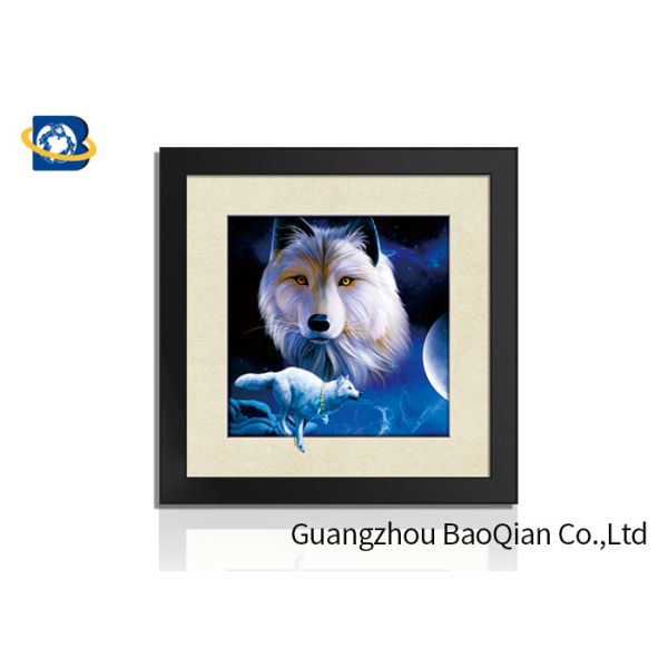 Decorative Animal Design 5D Pictures / Lenticular Image Printing Service PS Frame High Definition