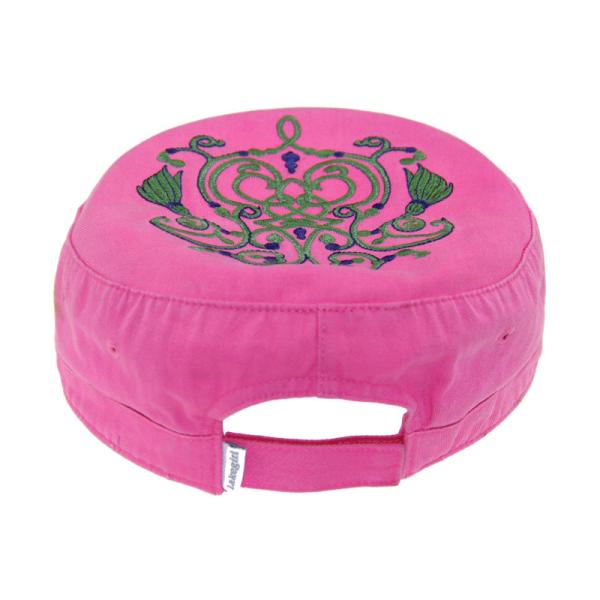 Casual Pink Cotton Custom Embroidered Military Hats With Distressed Washed