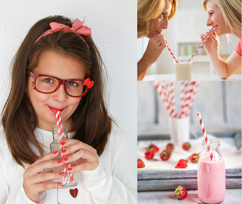 2018 new design food grade striped paper straws party drinking straws