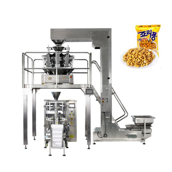 304SS Automatic Dried Fruit Vertical Pouch Packing Machine 50Bags/Min