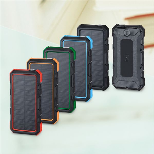 18W 20000mah Wilress Solar Power Bank Li Polymer Battery