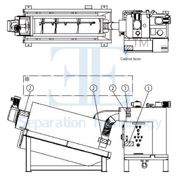 Screw Press Sludge Dewatering Machine 9.6-120m3/h Capacity