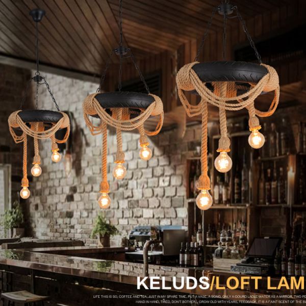 Loft Designer tyre Pendant Lamp For Bar Coffee Shop Restaurant Lighting(WH-VP-38)