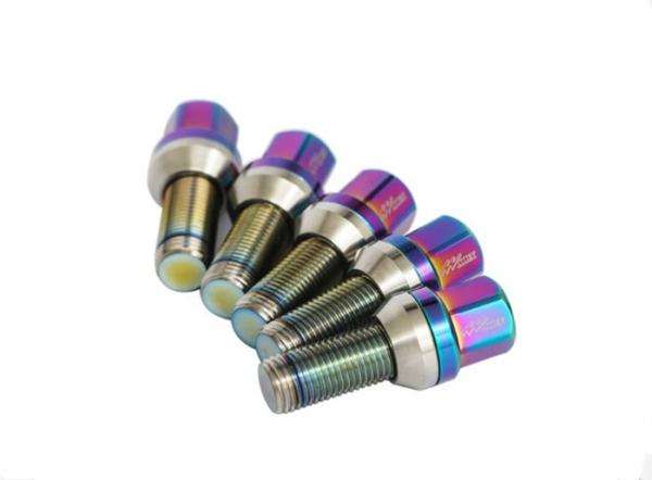 Coloured Titanium Wheel Bolts Car Racing Wheel Nuts And Bolts Anti Corrosion