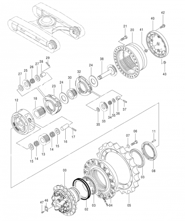 Assy мотора 9181678 перемещений, конечная передача ZX230 ZX240 EX200-5 экскаватора