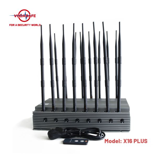 80m Cell Phone Signal Jammers 16 Antennas Indoor Using Adjustable 110W