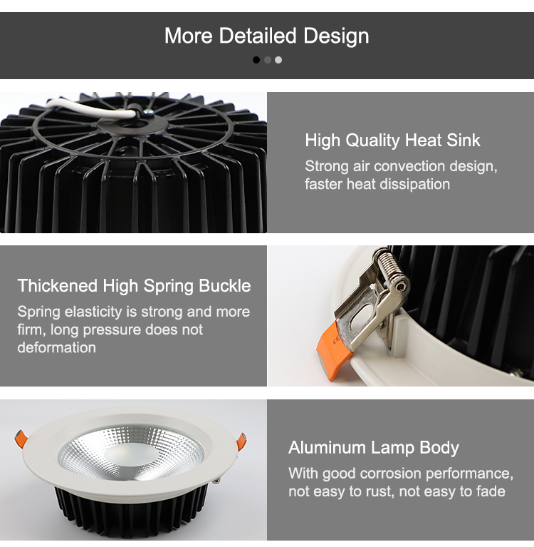 90 Degree Beam Angle LED Downlight with Die-Casting Aluminum and 5-Year Warranty Recessed LED Light