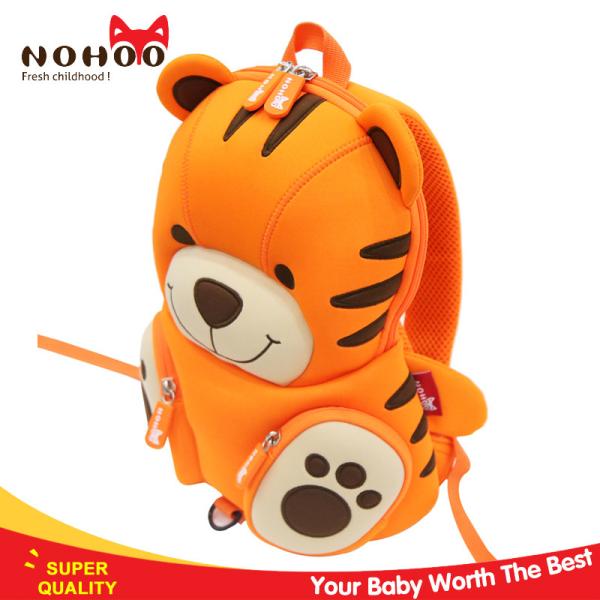 NOHOO neoprene tiger baby bag kids toddler backpack for camping  28*9*19cm